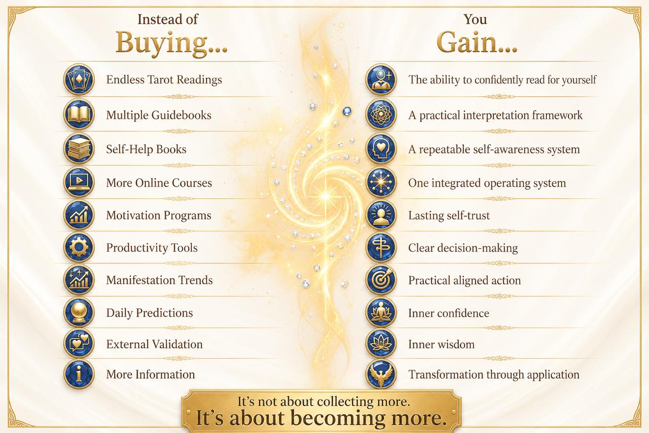 Instead of buying more readings, books and courses, gain self-trust, clear decision-making, inner wisdom and aligned action