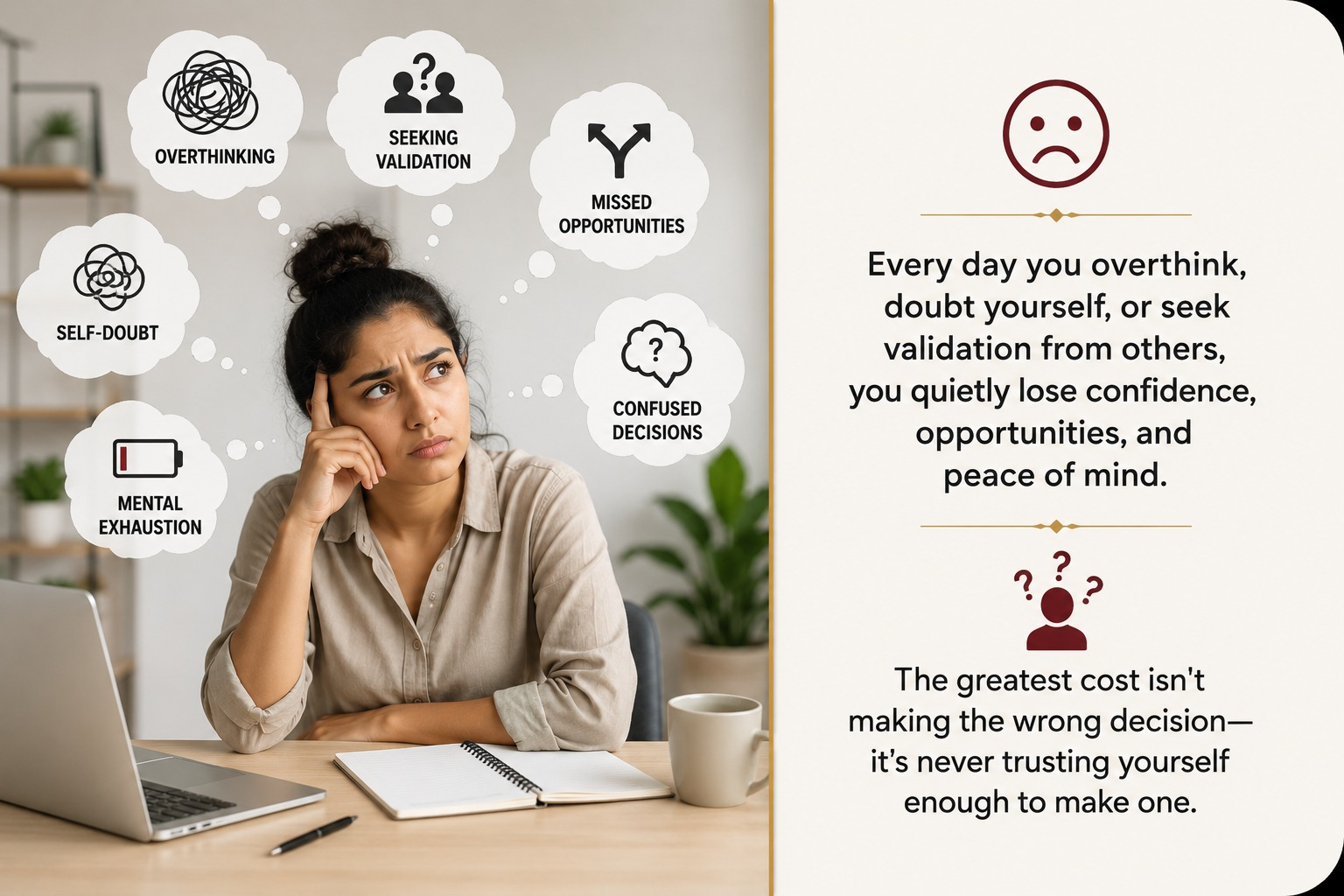 The cost of overthinking, self-doubt, seeking validation and missed opportunities