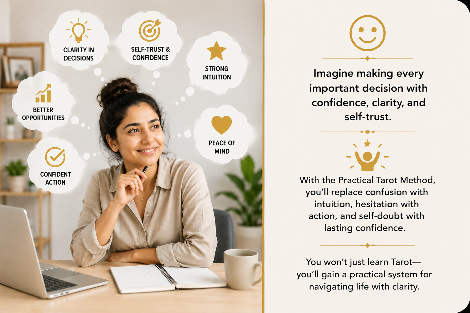 The benefits of clarity, self-trust, intuition, confident action and peace of mind